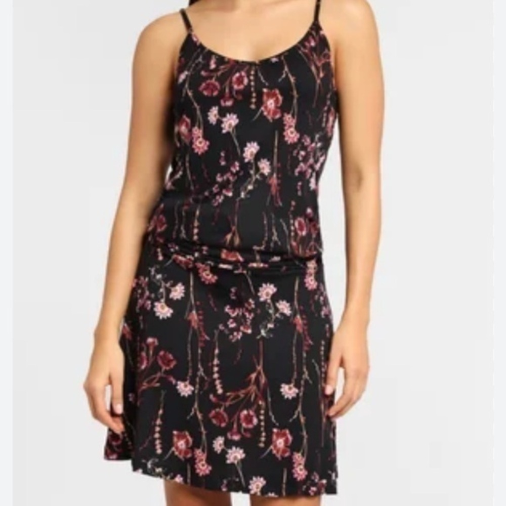 Pink and Black Ruched Mini Sundress for Night Out